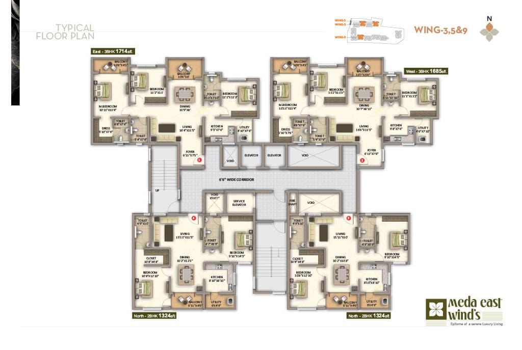 2 BHK Floor Plan