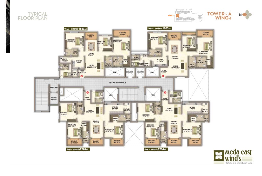 3 BHK Floor Plan